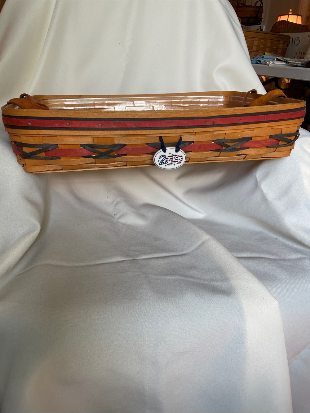 Longaberger 2000 Hostess Serving Tray with Protector.